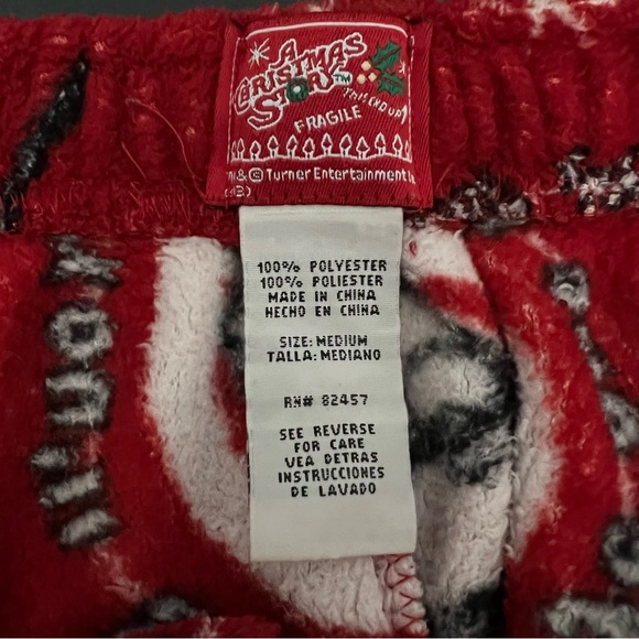 Turner Entertainment "A Christmas Story" Fleece Pajama Pants | Adult Size Medium - Picture 5 of 6